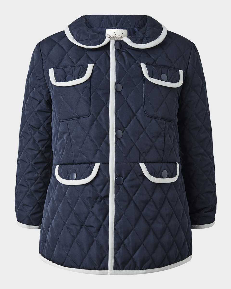Girl's Two-Tone Quilted Jacket, Size 2-10